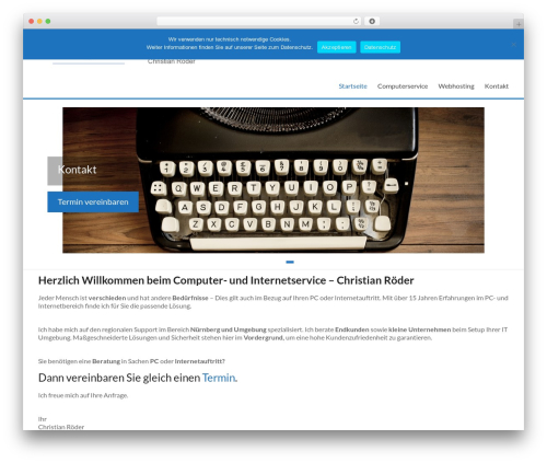 Spacious WordPress theme - cis-roeder.de