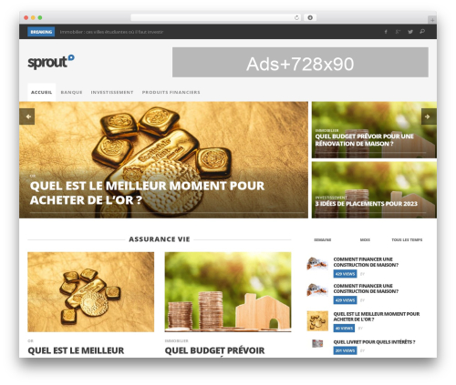 Sprout WordPress news template - jeplacemonargent.fr