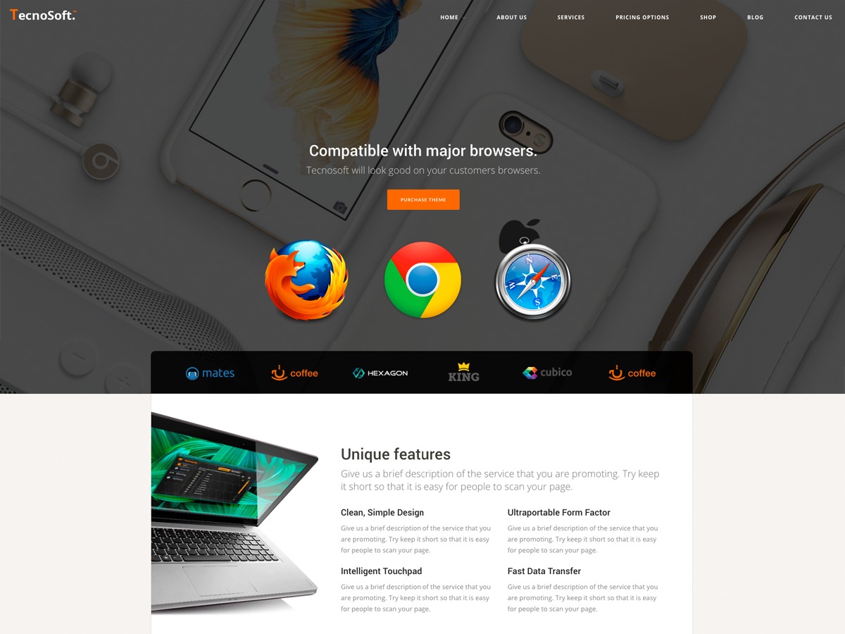 Theme WordPress Tecnosoft Theme