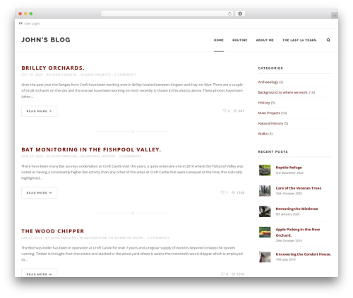 WordPress theme Dalton Theme - jrparsons.co.uk