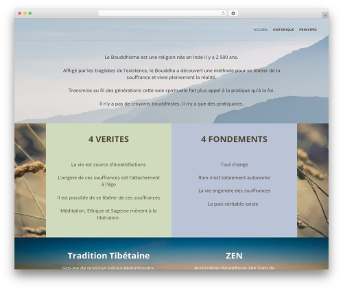 Create WordPress theme - bouddhisme-martinique.org
