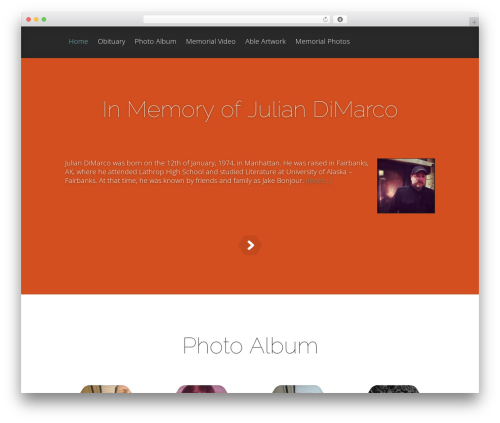 Fable WP theme - juliandimarco.com