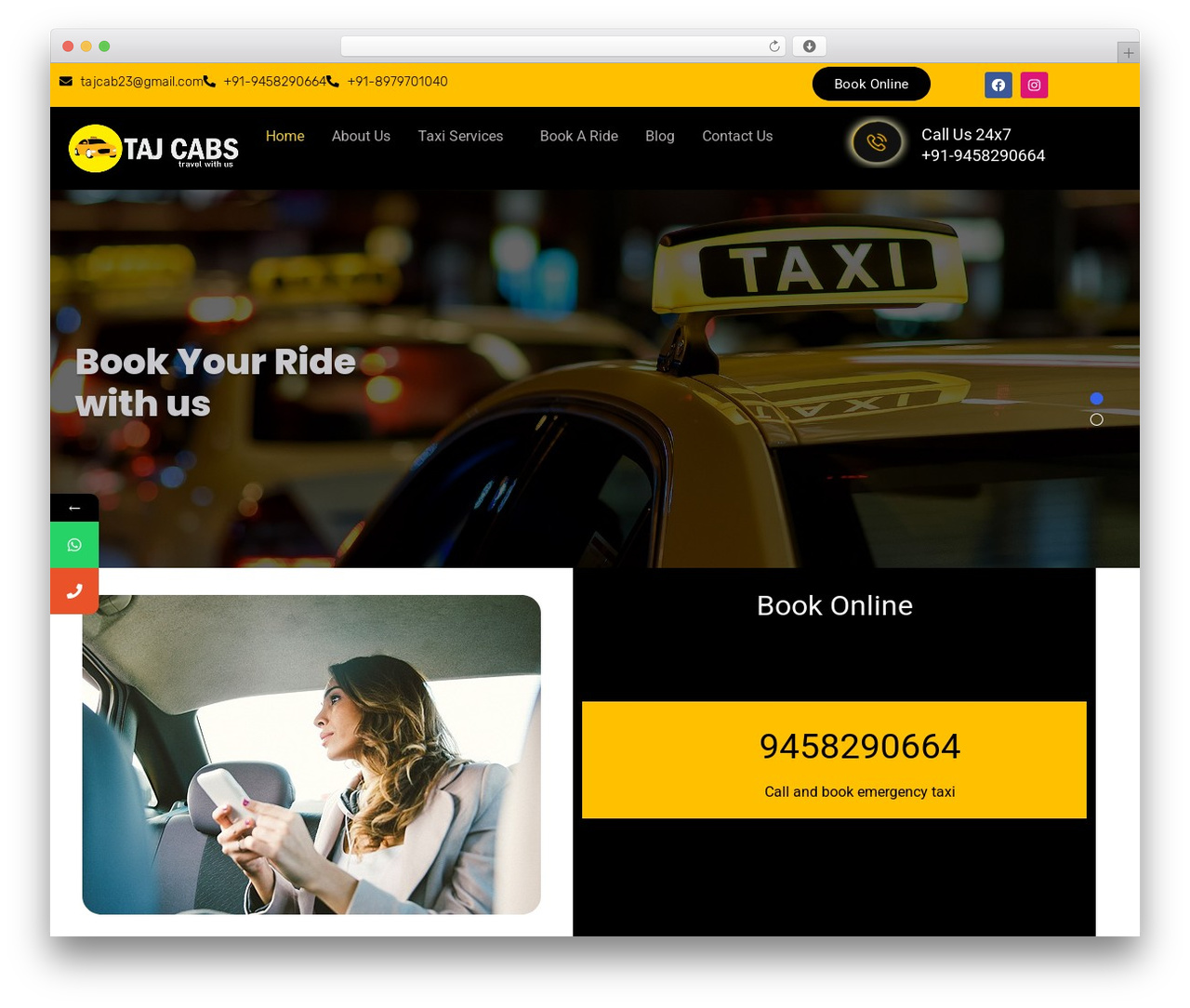 Hello Elementor WordPress theme - tajcab.com