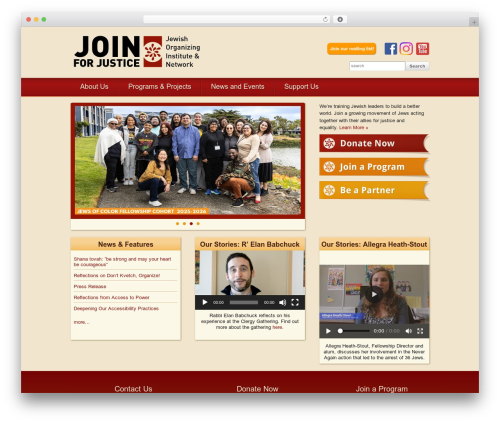 Join WP theme - joinforjustice.org