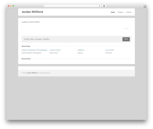 Uber WordPress theme - jordeewilliford.com