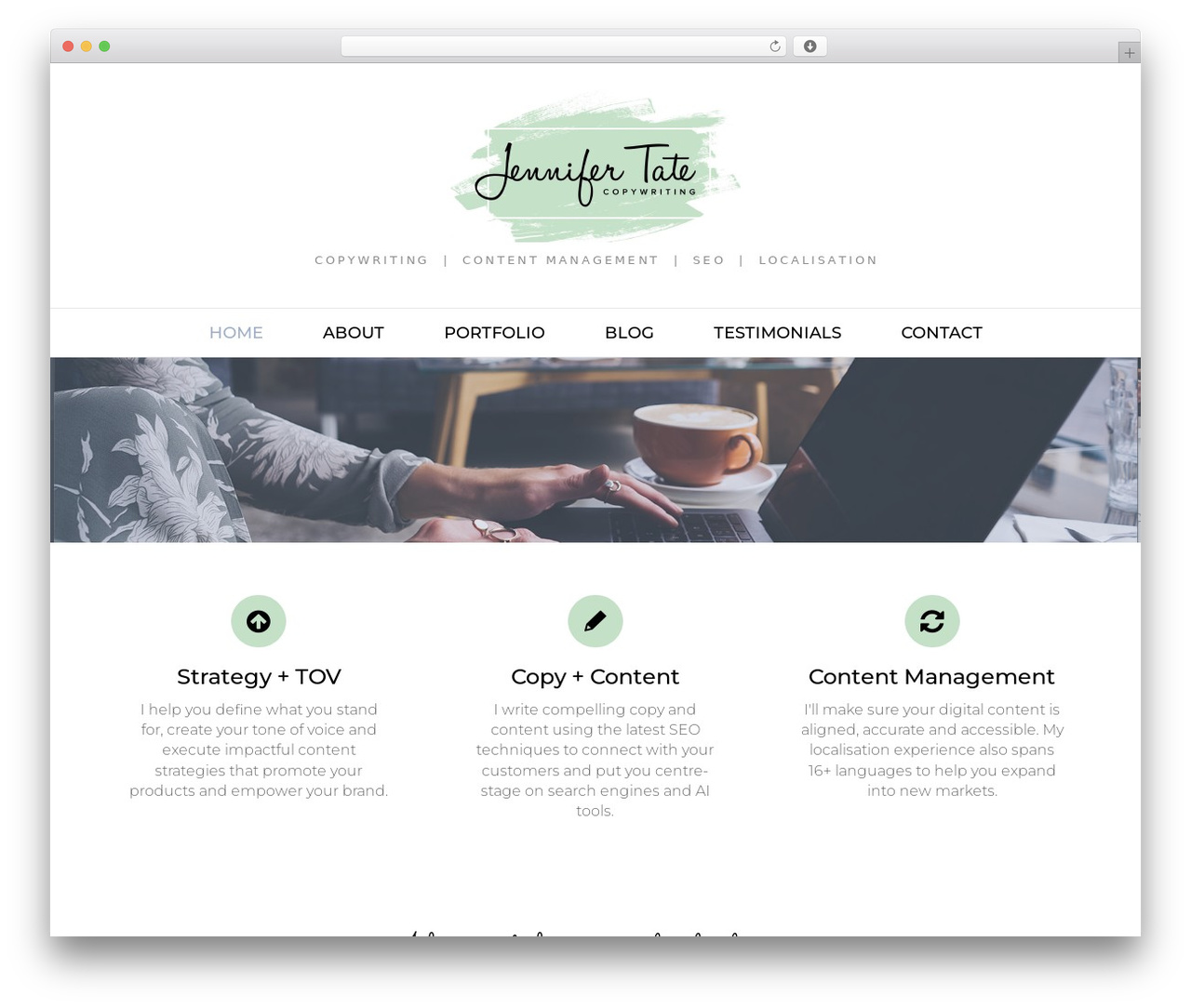 WordPress theme Beaver Builder Theme - jennifertate.co.uk