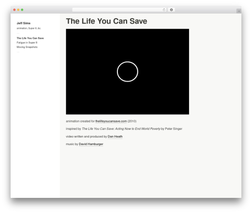 WordPress theme Touchfolio - jeffsims.net/wp