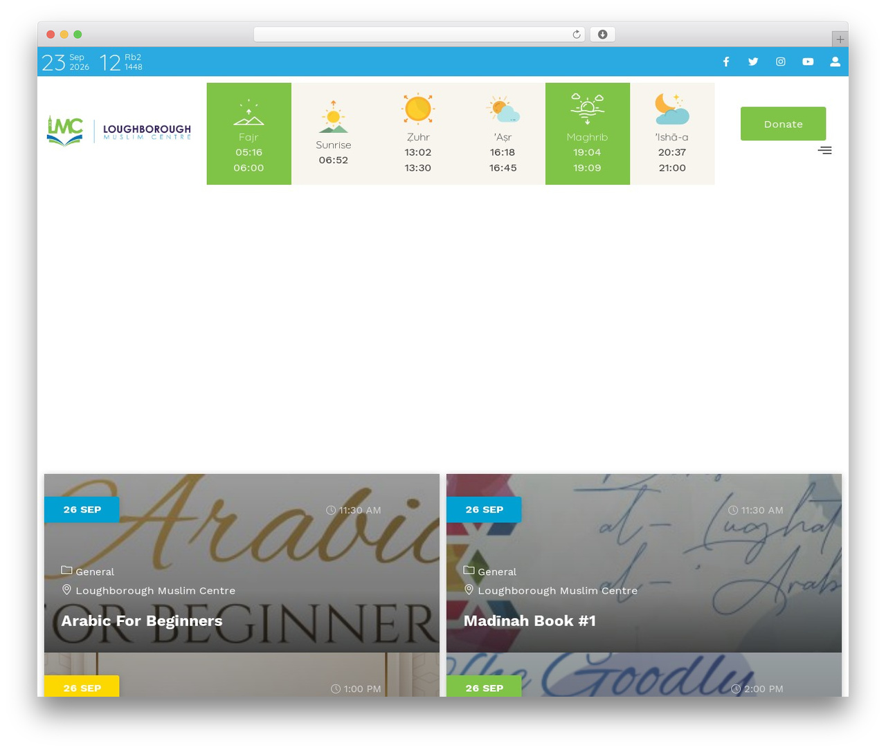 Hello Elementor premium WordPress theme - loughboroughmuslimcentre.com