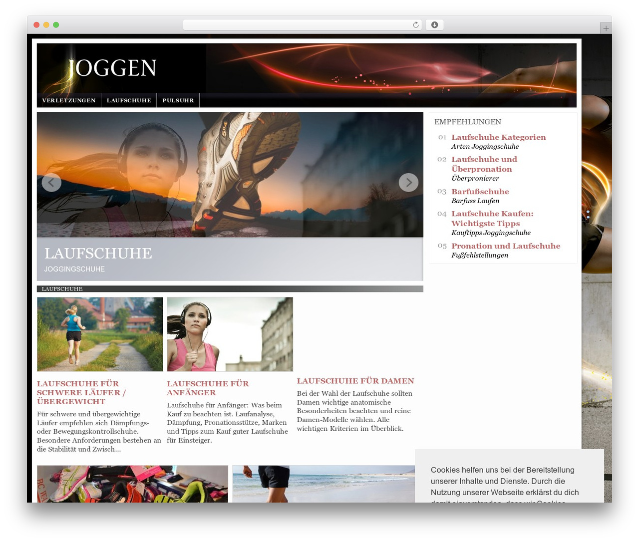 Network-Theme WordPress website theme - joggen.net