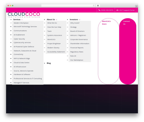Pronto sidebar navigation WordPress plugin - cloudcoco.co.uk