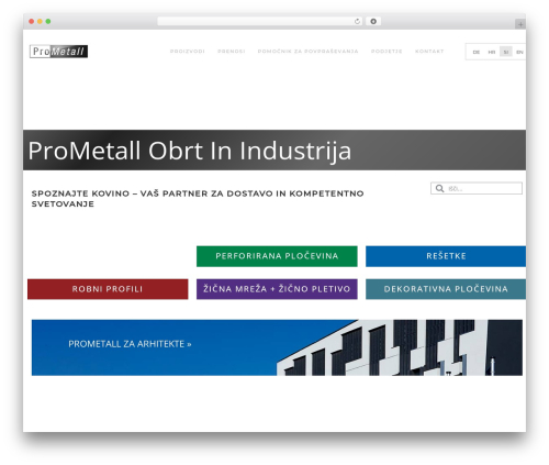 Twenty Nineteen WordPress theme - prometall.si