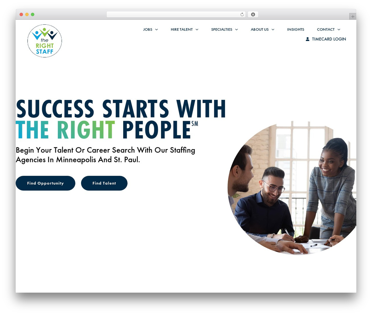 WP theme Hello Elementor - therightstaff.com