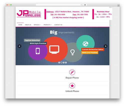 MX WordPress website theme - jpwirelessmobile.com