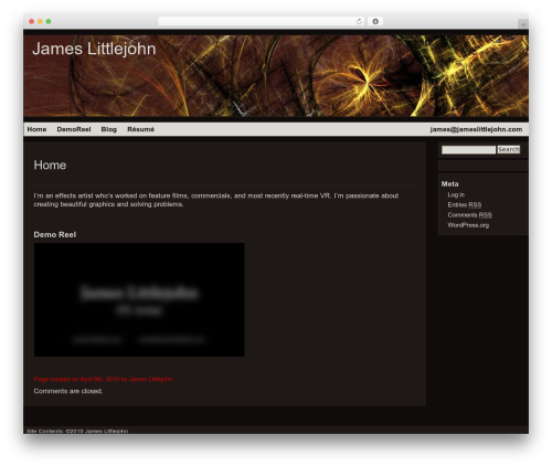 Open Sourcerer WordPress theme - jameslittlejohn.com
