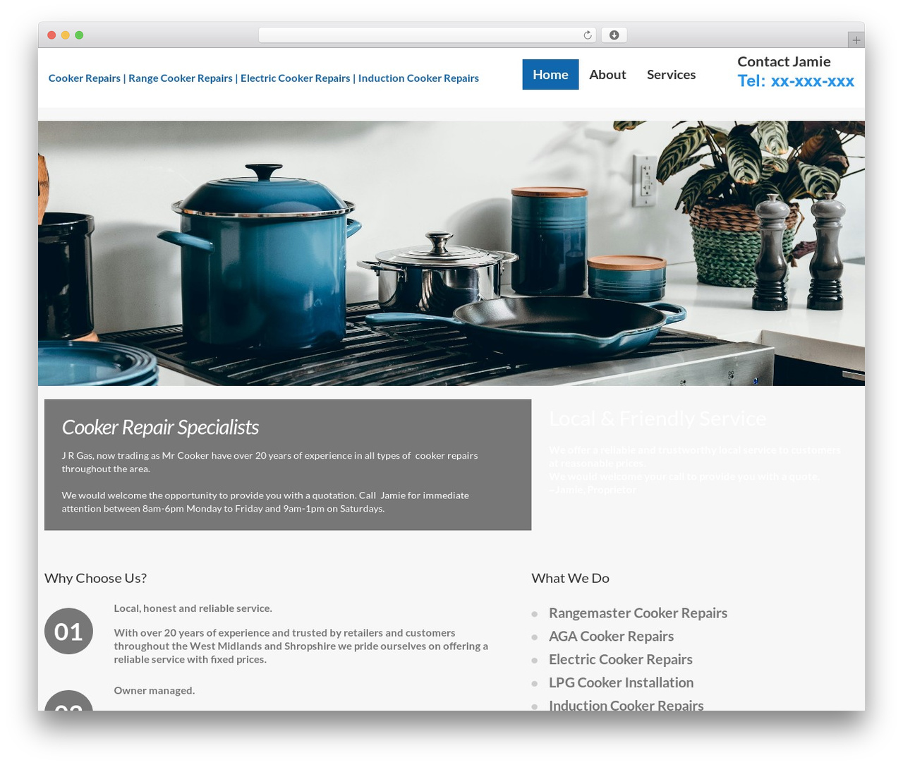 WordPress theme cherry - jrgas.co.uk