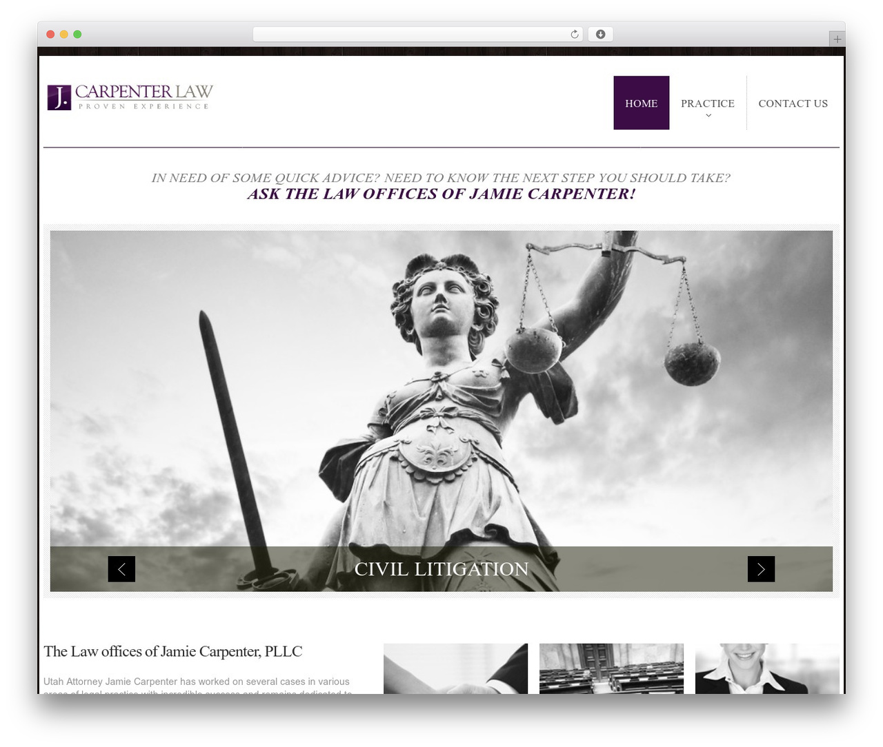 WordPress theme cherry - jcarpenterlegal.com