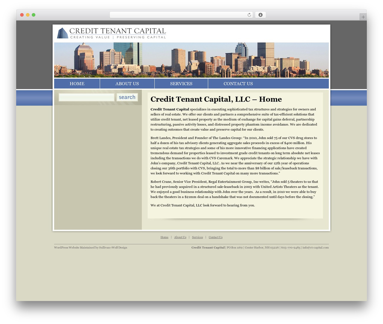 Abode WordPress theme - ct-capital.com