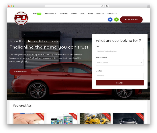 adforest WordPress theme - phelionline.co.za