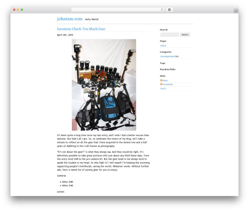 Basic2Col WordPress theme - johntam.com