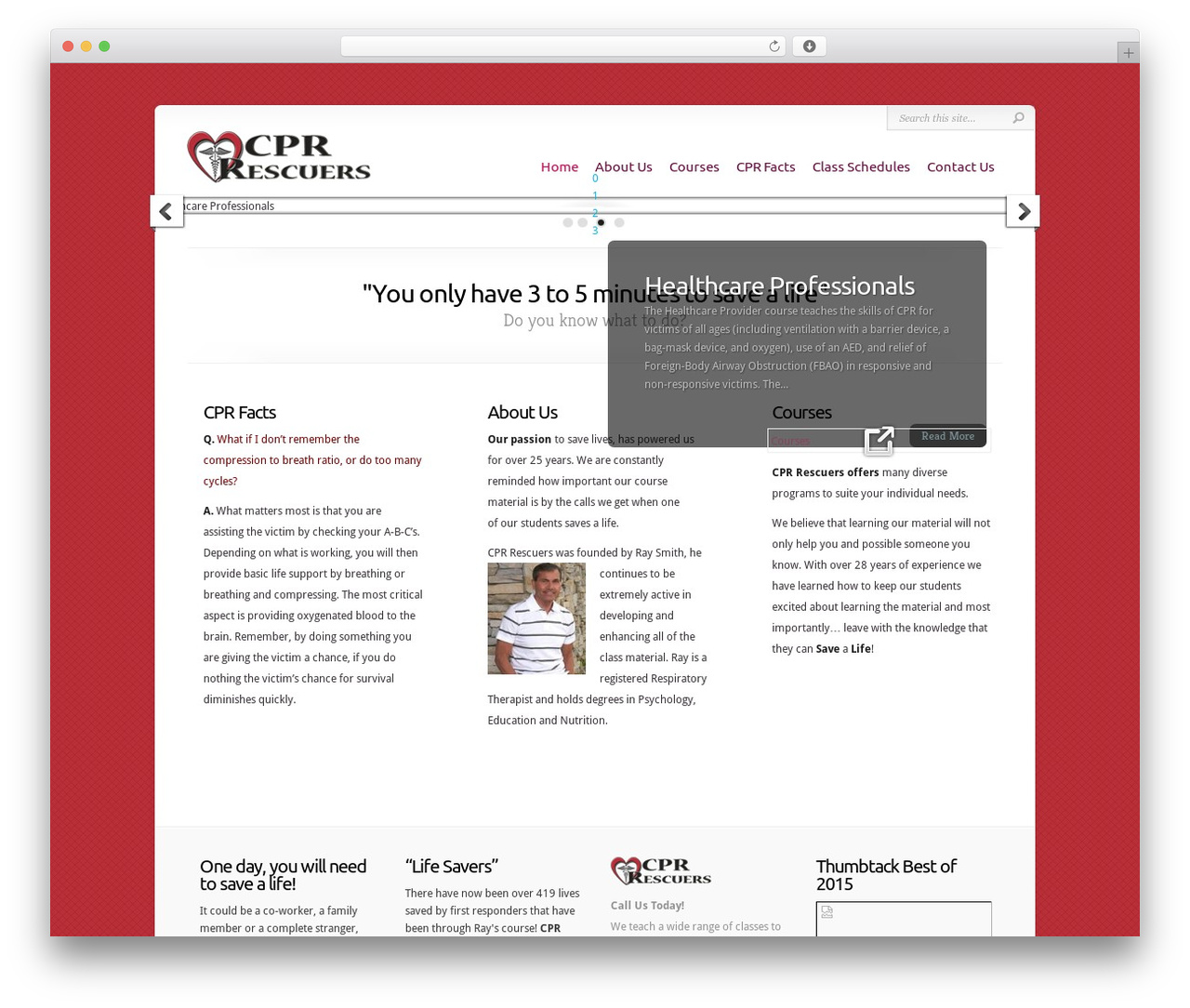 Chameleon WordPress theme - cprrescuers.com