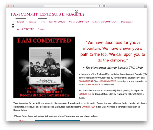 Fullpane WordPress theme - iamcommitted.ca