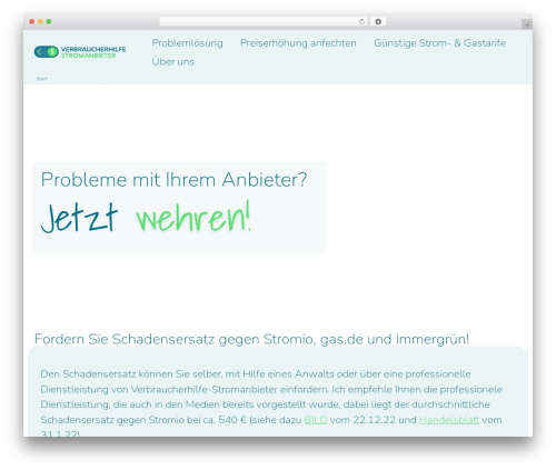 Hello Elementor WordPress theme design - verbraucherhilfe-stromanbieter.de