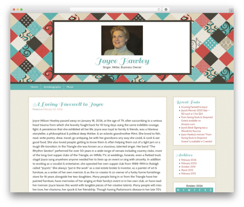 Patchwork WordPress theme - joycehawley.com/blog