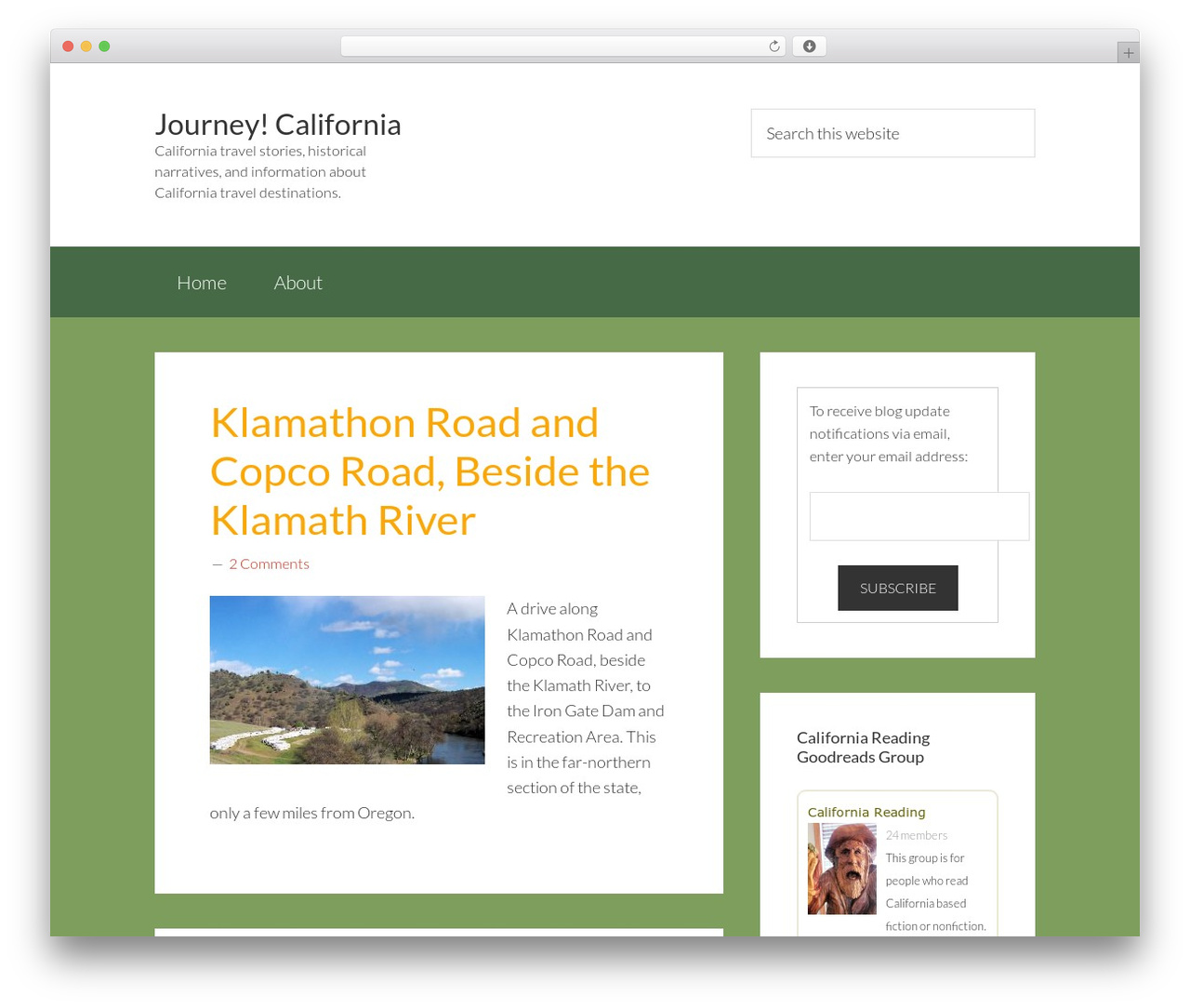 Theme WordPress Genesis Sample Theme - journeycalifornia.com
