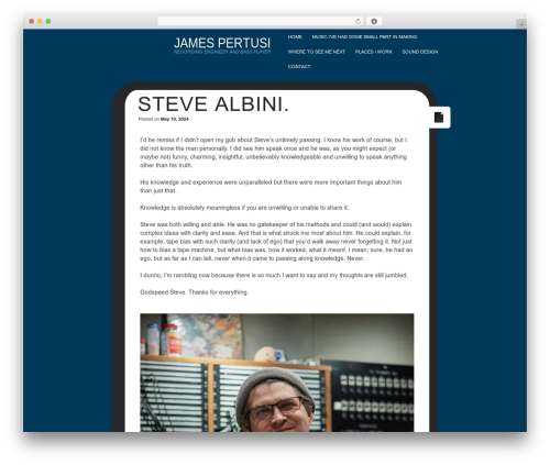 WordPress theme Eureka - jamespertusi.com
