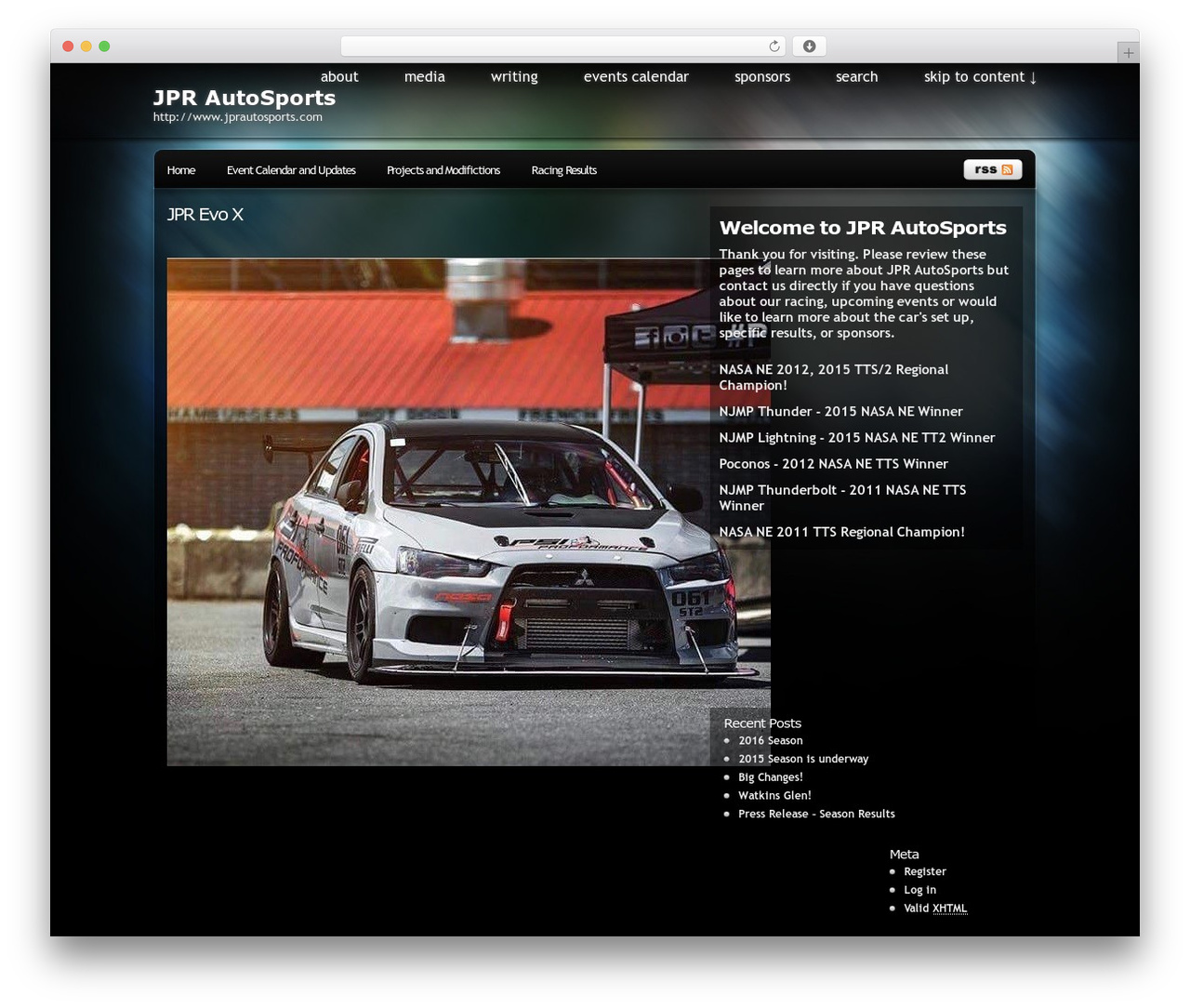 WordPress theme Pixel - jprautosports.com