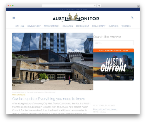WordPress theme Newspack Scott - austinmonitor.com