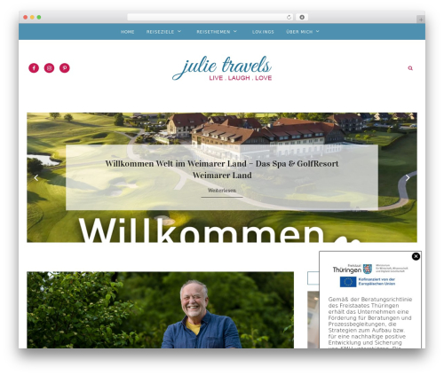 WordPress theme Roseland - julietravels.de