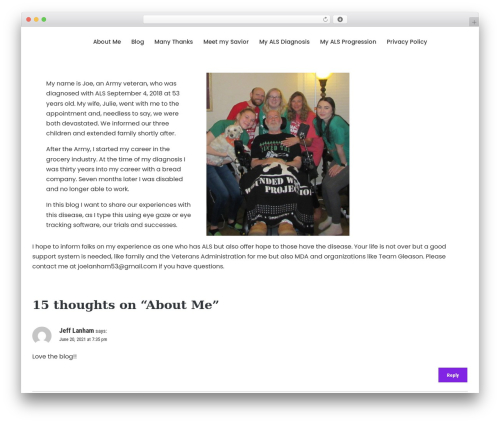 Arrival WordPress theme - joesalsblog.com
