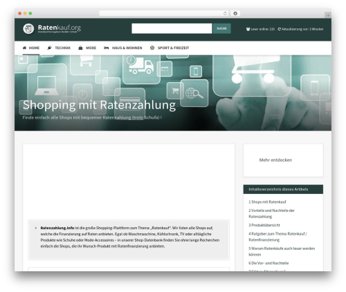 diehingucker WordPress store theme - ratenzahlung.info