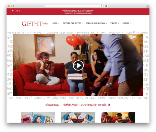 Divi theme WordPress - giftitcakes.com