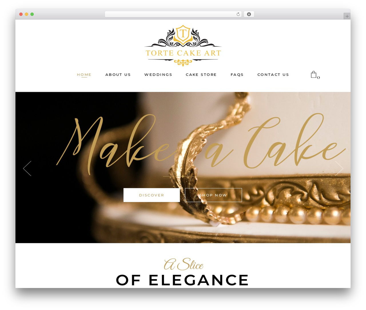 Dolcino WP theme - tortecakeart.co.uk