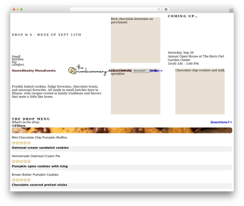 Etch Theme WordPress theme - thecrumbummery.com