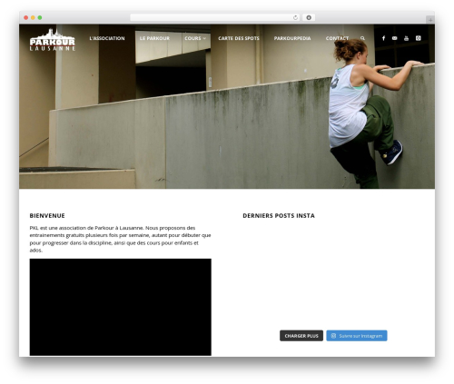 Septera WordPress theme - parkourlausanne.ch