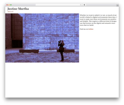 WordPress theme Anker - justinemurtha.com