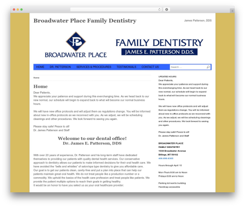 WordPress theme Basically - jamespattersondds.com