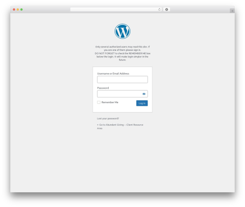 WP-Elegance theme WordPress - campaign.abundantgiving.com