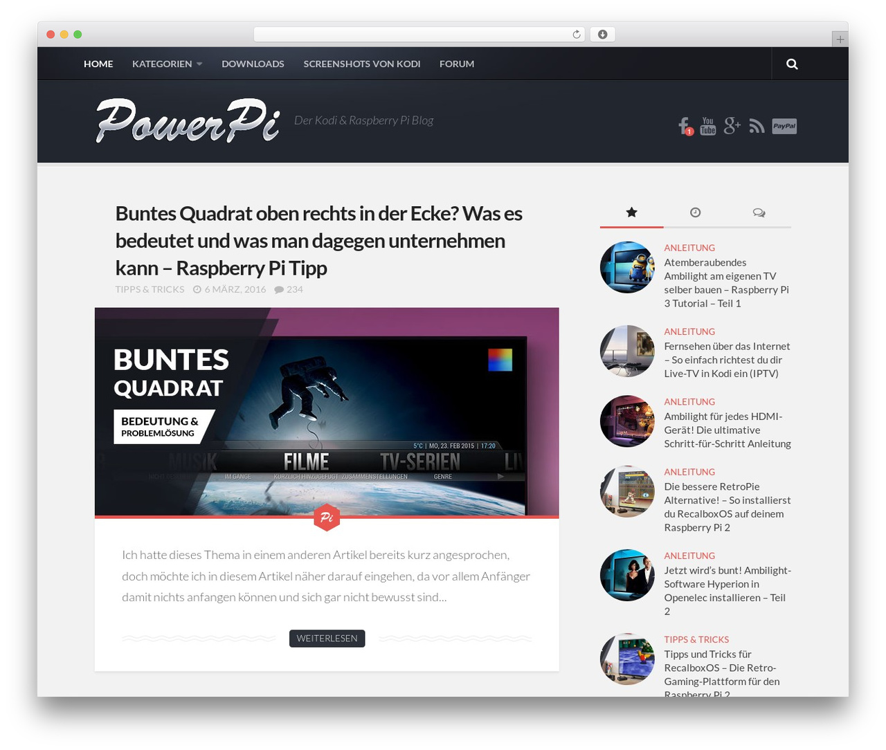 Anew theme WordPress - powerpi.de Anew theme WordPress - powerpi.de