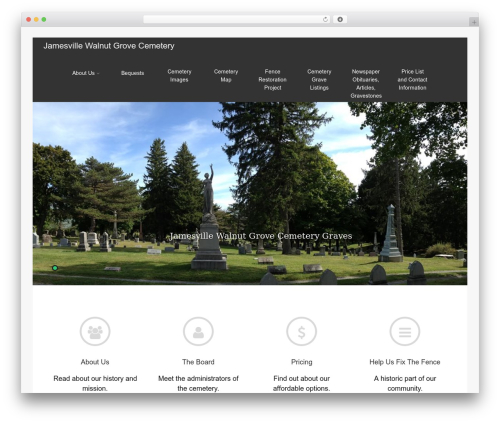 Asteria Lite theme WordPress - jamesvillecemetery.com