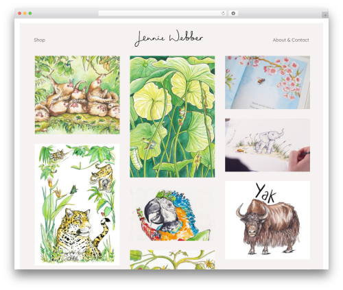 Wolf portfolio WordPress plugin - jenniewebber.com