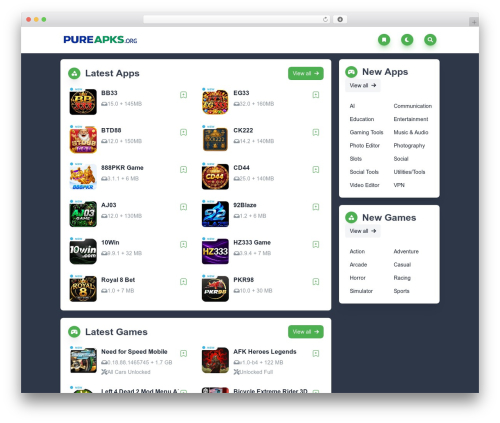 MODAPKTOP theme WordPress - pureapks.org