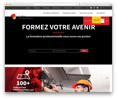 PUBinteractive WordPress theme design - quebecmetiersdavenir.com
