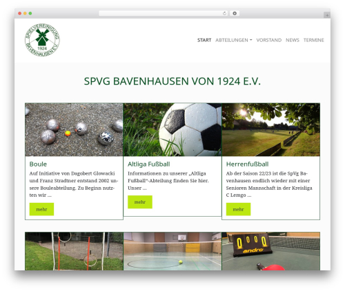shbasic WordPress theme - spvg-bavenhausen.de
