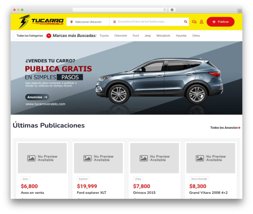 Classified listing pro WordPress plugin - tucarrovendelo.com