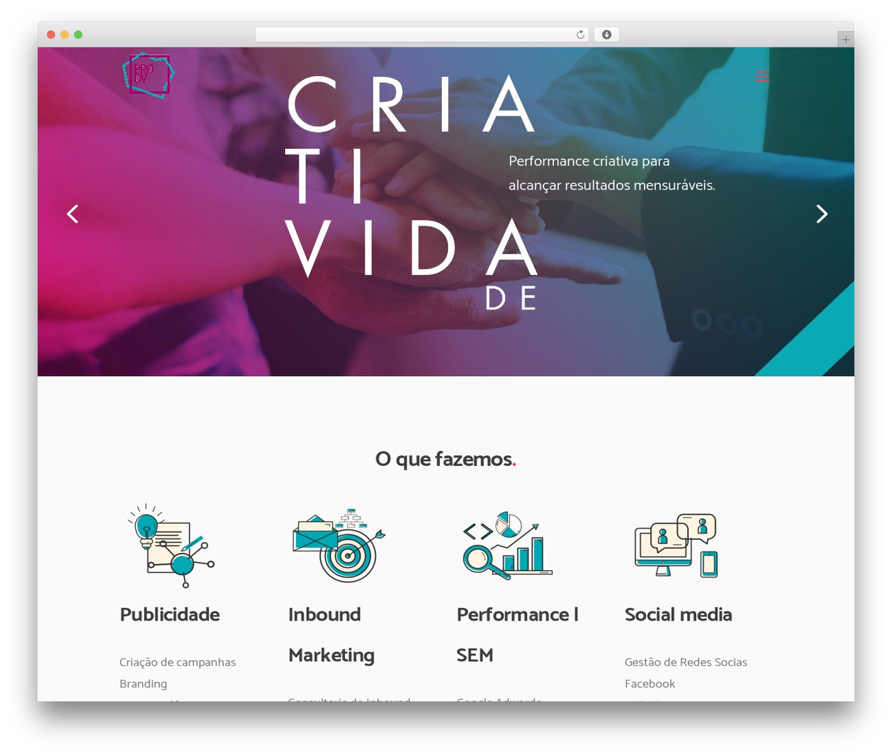 Theme WordPress Hoshi - prodv.com.br