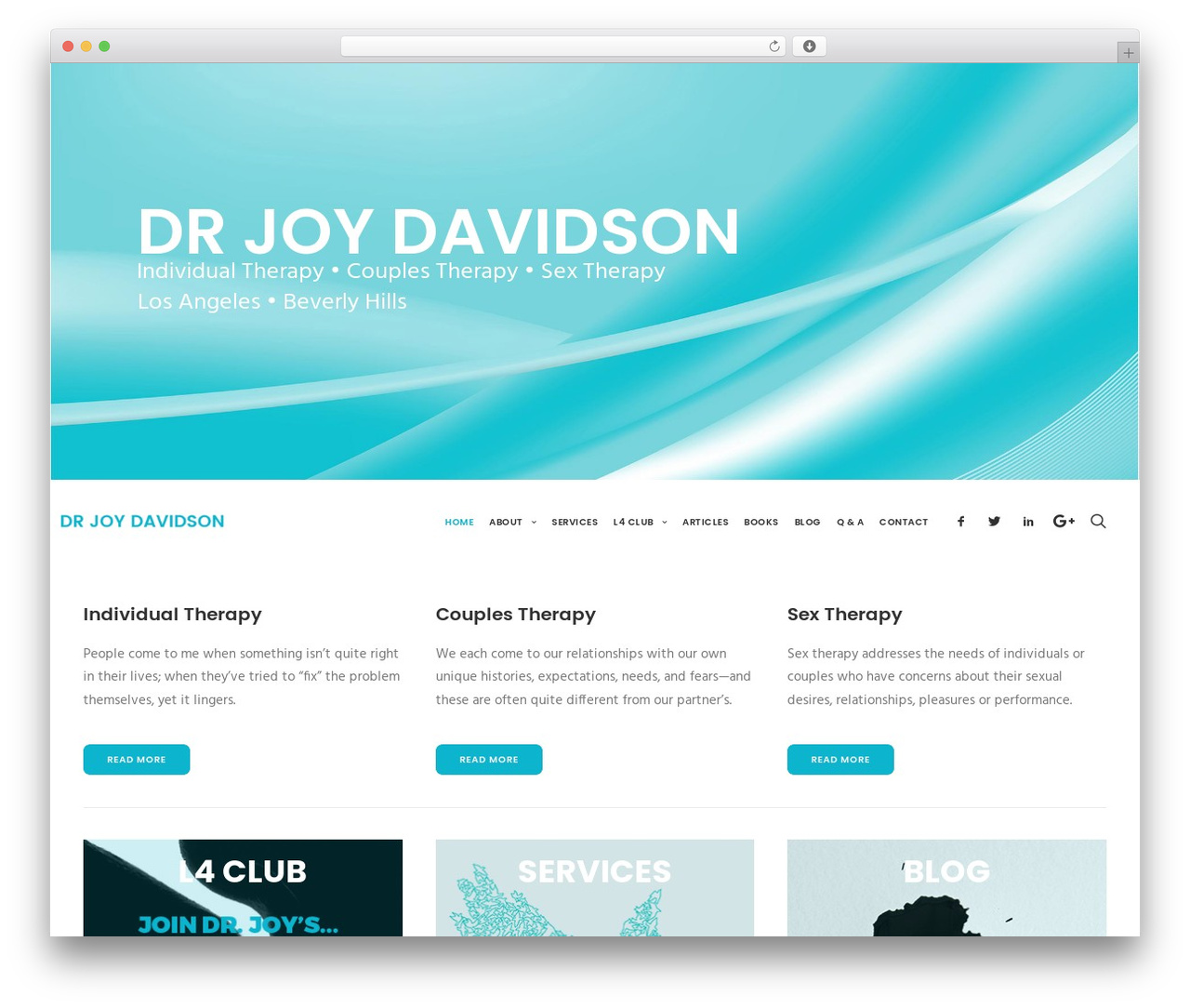 Uncode theme WordPress - joydavidson.com